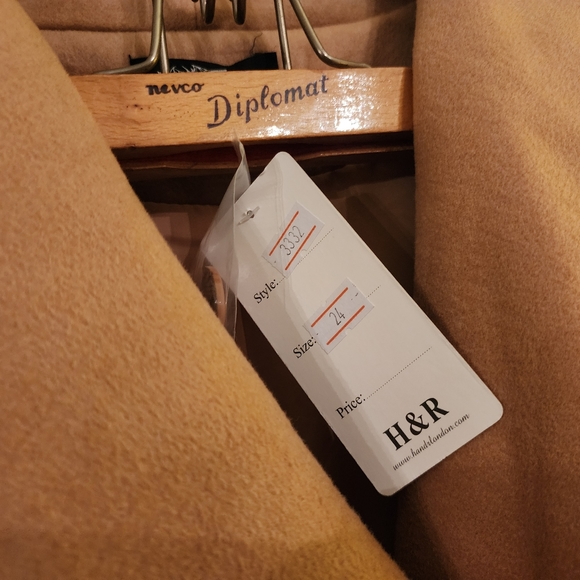 Plus Size Hearts & Roses Vintage Style Camel Fit and Flare Pin Up Coat XXL 20 - Picture 7 of 16